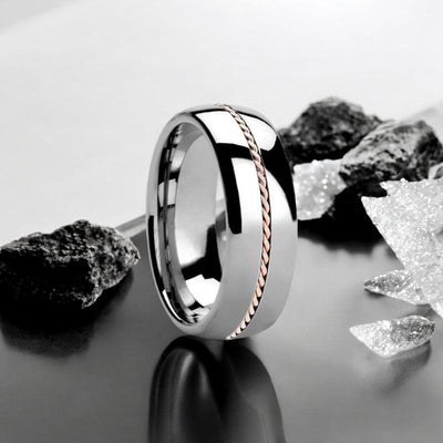 ROSSMOOR Tungsten Carbide men's wedding band, image 1