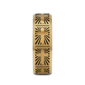 SANCTUS gold tungsten ring with sunburst cross laser-engraved at the center – Aydins Jewelry