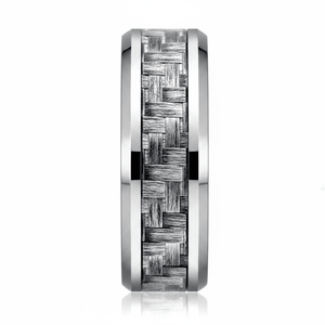SKYLO — angled view — men's tungsten carbide wedding ring | Aydins Jewelry