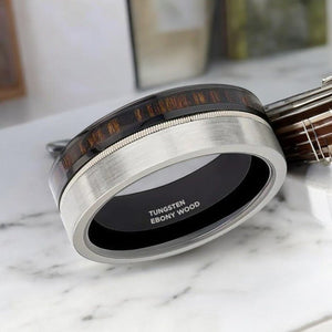 SLATE Black Ceramic men's wedding band, image 2