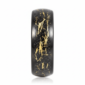 SLICK — Front-facing straight-on view — men's tungsten wedding ring.