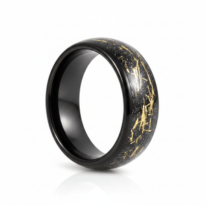 SLICK — Hero product shot — men's tungsten wedding ring.