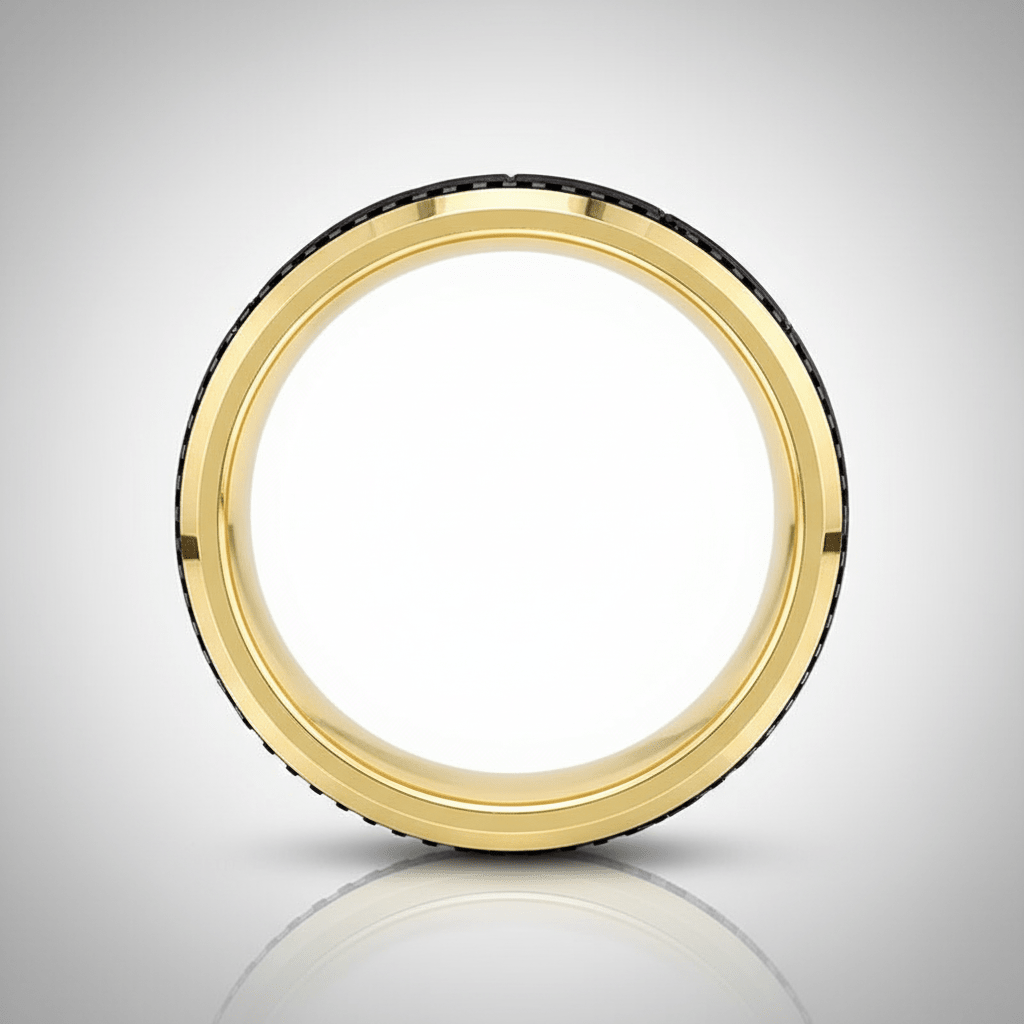 SOLSTICE — alternate angle — men's tungsten carbide wedding ring | Aydins Jewelry