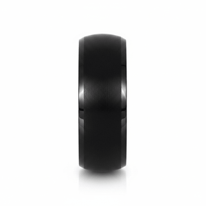 SPADE — Front-facing straight-on view — men's tungsten wedding ring.