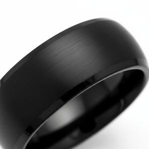 SPADE — Extreme macro detail — men's tungsten wedding ring.