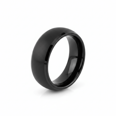 SPADE — Hero product shot — men's tungsten wedding ring.