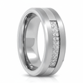 SPARKLUXE — hero shot — men's tungsten carbide wedding ring | Aydins Jewelry