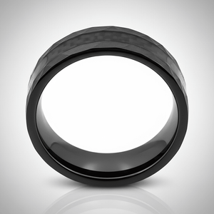 SPEEDSTER — Center-through axial view — men's tungsten wedding ring.