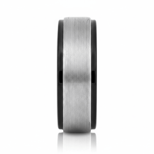 SPHERE — angled view — men's tungsten carbide wedding ring | Aydins Jewelry