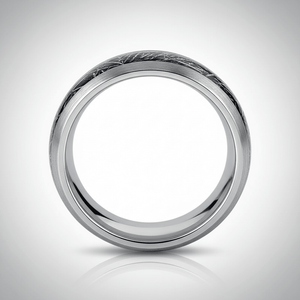 STARY — alternate angle — men's tungsten carbide wedding ring | Aydins Jewelry
