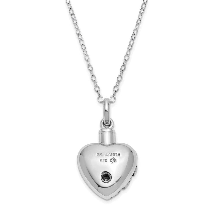 Sterling Silver Antiqued Heart Remembrance Ash Holder Necklace - Necklace - Aydins Jewelry - 3