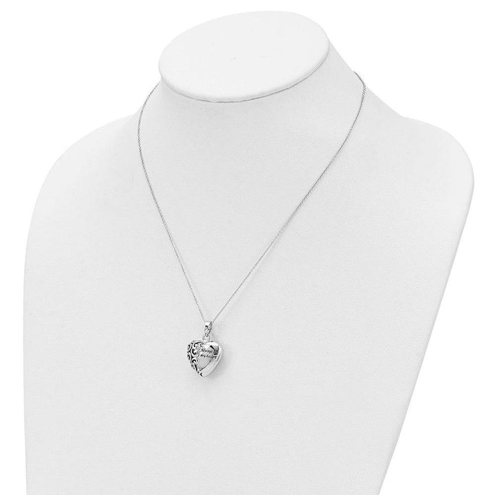 Sterling Silver Antiqued Heart Remembrance Ash Holder Necklace - Necklace - Aydins Jewelry - 5