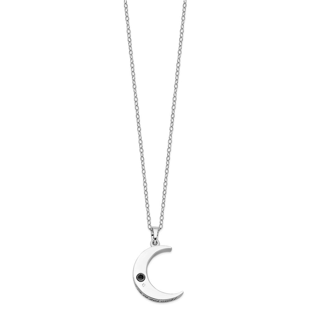 Sterling Silver Antiqued Quarter Moon Ash Holder Necklace - Necklace - Aydins Jewelry - 3