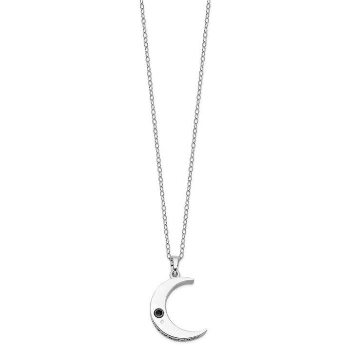 Sterling Silver Antiqued Quarter Moon Ash Holder Necklace - Necklace - Aydins Jewelry - 3