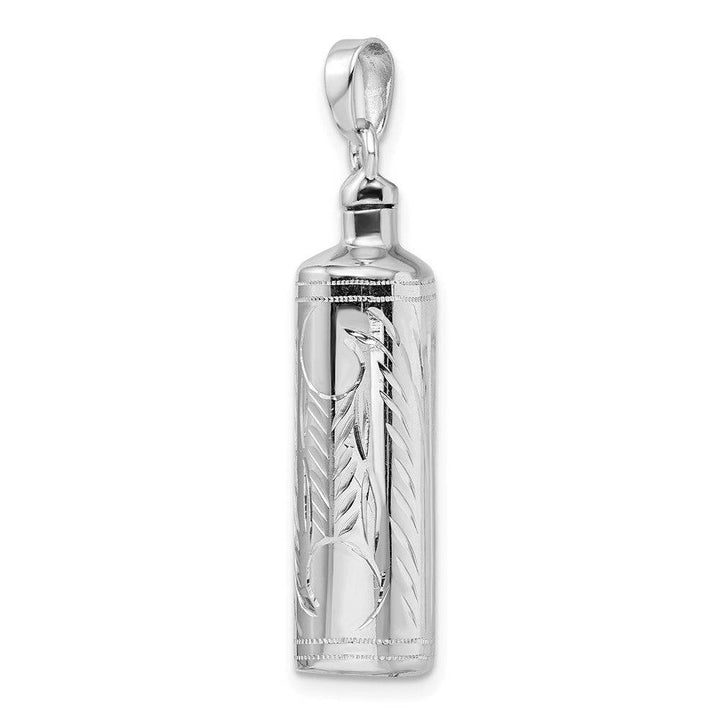 Sterling Silver Cylinder Ash Holder Pendant - Memorial Keepsake Jewelry - Pendant - Aydins Jewelry - 3