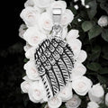 Sterling Silver Polished Enameled Angel Wing Ash Holder Pendant - Memorial Keepsake Jewelry - Pendant - Aydins Jewelry - 1