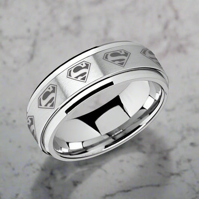 SUPREME Tungsten Carbide men's wedding band, image 2