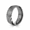 SWIRL — Hero product shot — men's tungsten wedding ring.