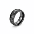TATUM — Hero product shot — men's tungsten wedding ring.
