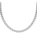 Three Prong Straight Line Necklace 925 silver lab grown diamond necklace authentic supplier primary photograph
