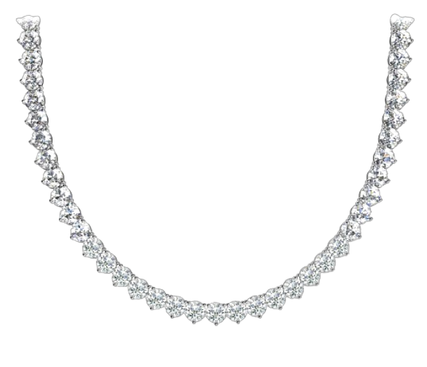 Three Prong Straight Line Necklace 925 silver lab grown diamond necklace authentic supplier primary photograph