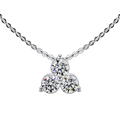 Three Stone Round Diamond Pendant With Chain 925 silver lab grown diamond pendant authentic supplier primary photograph