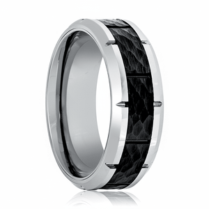 THYROS — hero shot — men's tungsten carbide wedding ring | Aydins Jewelry