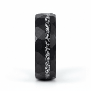 TITANIS — Front-facing straight-on view — men's tungsten wedding ring.