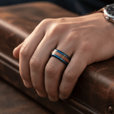 TROPICUS — lifestyle on hand — men's tungsten carbide wedding ring | Aydins Jewelry