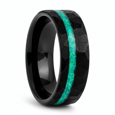 TURQUISEA — Hero product shot — men's tungsten wedding ring.
