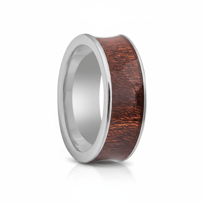 VANISH — Hero product shot — men's tungsten wedding ring.