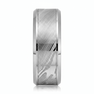 VESPER — angled view — men's tungsten carbide wedding ring | Aydins Jewelry