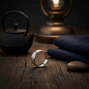 VESPER — close-up detail — men's tungsten carbide wedding ring | Aydins Jewelry