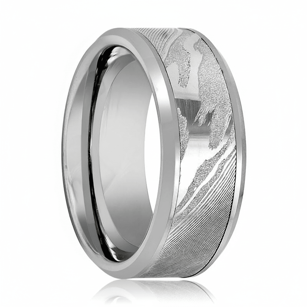 VESPER — hero shot — men's tungsten carbide wedding ring | Aydins Jewelry