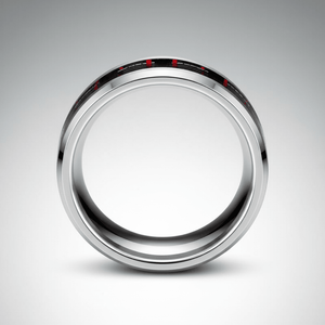 WHISPER — alternate angle — men's tungsten carbide wedding ring | Aydins Jewelry
