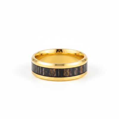 ZEBROSTA — Hero product shot — men's tungsten wedding ring.