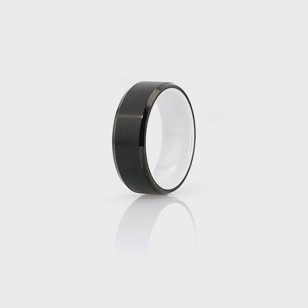 SIGMA | Black Tungsten Ring and White Interior