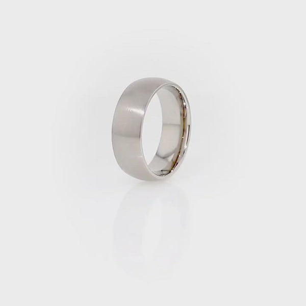 ERIS | Titanium Ring Brushed Finish Domed