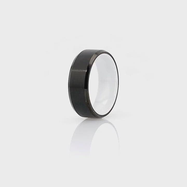 SIGMA | Tungsten Ring White Ceramic Sleeve