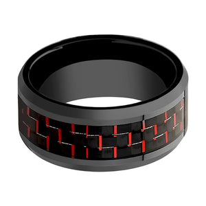 ANTONIUS Black Ceramic men's wedding band, image 2