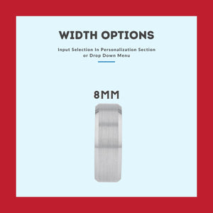 ARC | Multi Color Wood, Silver Tungsten Ring, Brushed, Beveled - Rings - Aydins Jewelry - 3
