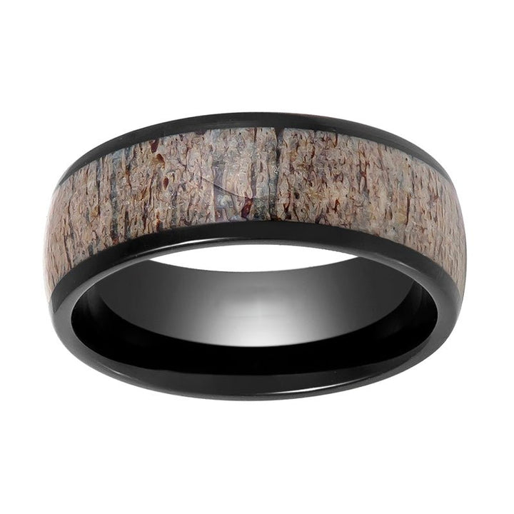 ARNEB | Tungsten Ring Deer Antler Inlay - Rings - Aydins Jewelry - 3