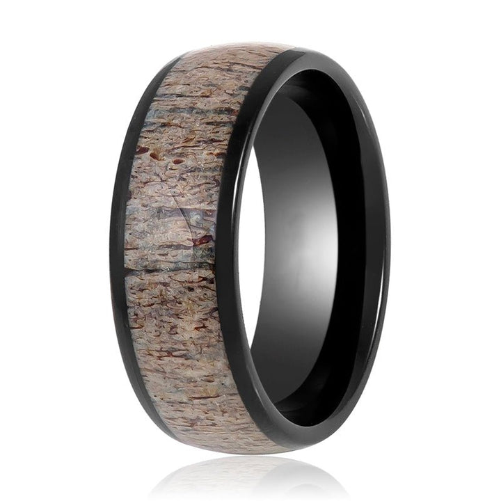 ARNEB | Tungsten Ring Deer Antler Inlay - Rings - Aydins Jewelry - 2