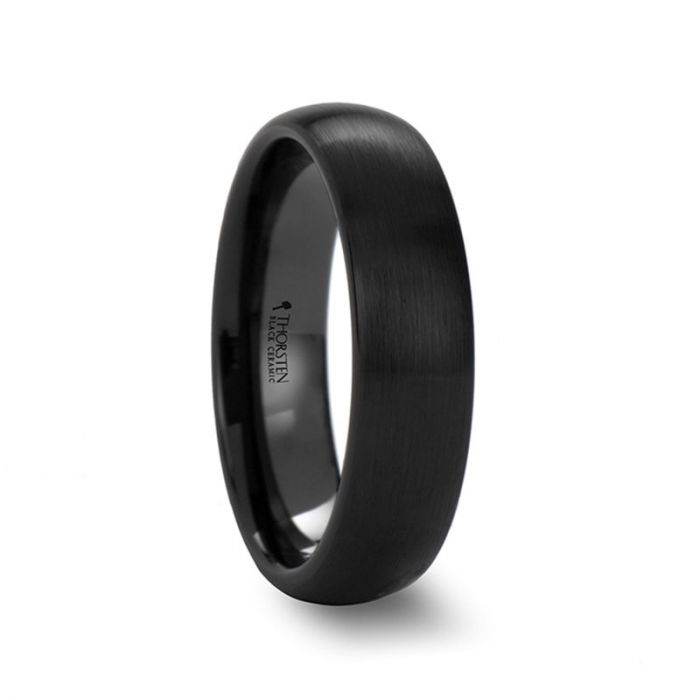 ATTOR Black Ceramic men's wedding band, image 2