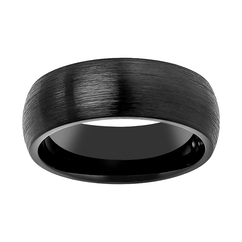 BLACKROCK | Tungsten Ring Black Domed - Rings - Aydins Jewelry - 3