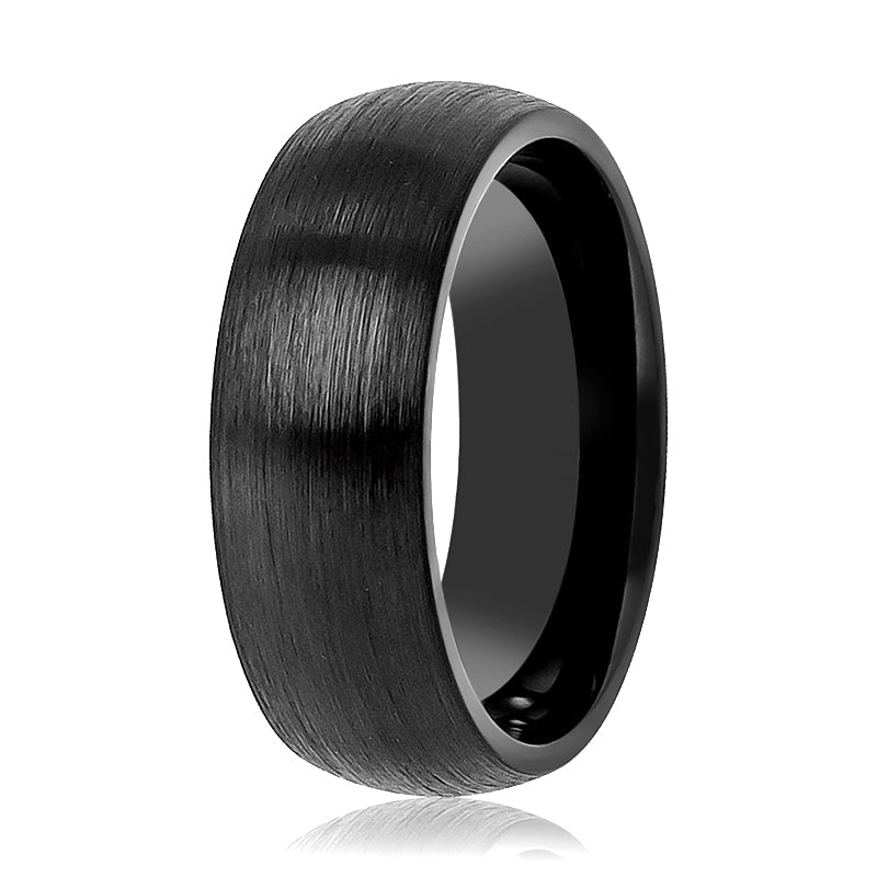 BLACKROCK | Tungsten Ring Black Domed - Rings - Aydins Jewelry - 4