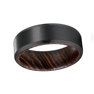 BRAVELY — lifestyle on hand — men's tungsten carbide wedding ring | Aydins Jewelry