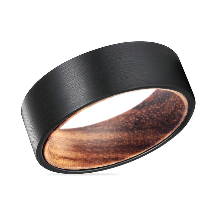 BROWNPORT | Tungsten Ring Zebra Wood - Rings - Aydins Jewelry