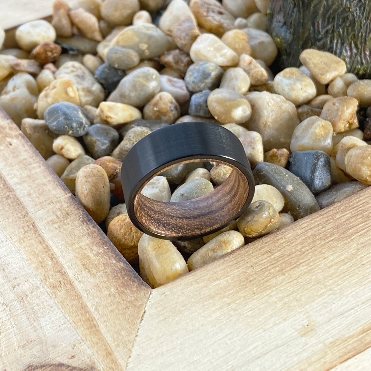 BROWNPORT | Tungsten Ring Zebra Wood - Rings - Aydins Jewelry - 4