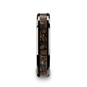 SILURIAN Black Ceramic men's wedding band, image 4